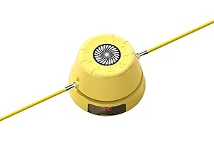 LIANGMEI Jump Rope Machine Smart Automatic Counting Multi-users Jump Workout Interaction Machine with Remote Control for Home Gym Party, 001 Low -Match Yellow