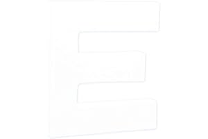 DECOPATCH Décopatch AC734C - Un support en papier blanc mâché 1,5x10,5x12 cm, Petite lettre E