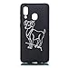 Produktbild Chreey Hülle für Samsung Galaxy A40, Anti-kratzt Schwarz 3D Drucken Muster Handyhülle Weiche Silikon TPU Rückseitehülle Bumper Schutzhülle, Widder