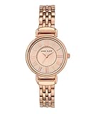 Anne Klein Damen Analog Quarzwerk Uhr mit Edelstahl Armband AK/N2158RGRG