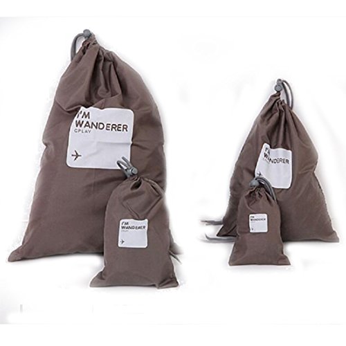 Aufbewahrungsbeutel für Reisen, Make-up 4/lot Wasserdichte Tasche für Kosmetiksche, Unterwäsche, Organizer Utensilien, Kaffee, 4-teiliges Set