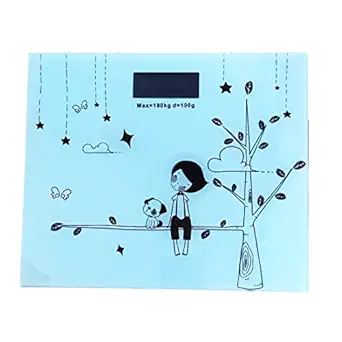 MR BRAND CREATION Personal Digital Bathroom Weighing Scale glass weight Machine for body weight measurement (8x10 Inch) (180 KG, T White)