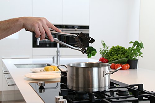 Der Stingray Küchenhelfer – Das beste 6 in 1 Küchengerät aus langlebigen Edelstahl – Küchenzange Pfannenwender Küchengabel Servierzange Fleischgabel Küchenspatel - 4