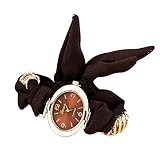 Damen Uhr, OverDose Art und Weise nette Frauen-Quarz-Armband Stoff Analog-Verpackungs-Armbanduhr-Geschenk (Braun)