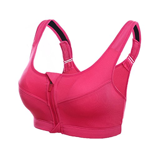 Snifgoij Sports Shockproof Bra Front Open Zipper No Steel Ring
