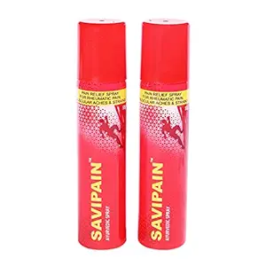 Savipain Ayurvedic Pain Relief Spray (Pack of 2, 55g Each)