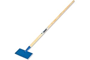 SAFERIDE Scharre Stoßscharre mit Stiel Eisstößer Eisschaber Eisbrecher 130 cm Kopf aus Strapazierfähigem Metall Stiel aus Lackiertem Buchenholz für Garten Gehwege & Parkplätze Blau