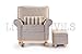 The New Cream/Beige Hush Hush Rocking/Nursing/Glider Chair - Converts into Stunning Armchair Too! The Ideal Gliding Chair for Maternity or Just Relaxing in the Conservatory
