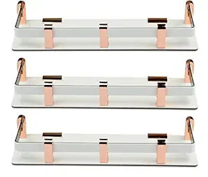 FRICOSTA Glossy Wall Shelf Acrylic for Bathroom (Pack of 3 PCS) 15X5, White