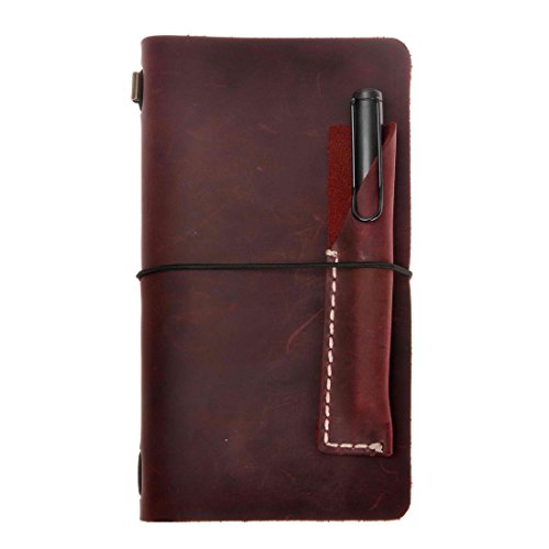 spécifications ZLYC Vintage Ensemble de Carnet du Voyageur et Son Porte-crayon, Agenda, Journal, Fabriqué à la Main, Rechargeable