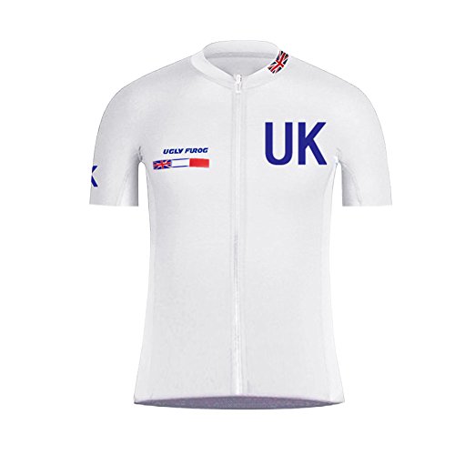 Uglyfrog Mens Short Sleeve Cycling Jersey Breathable Shirts Full Length Zipper Cycle Tops Casual Sportswear UKMEQXF07