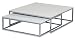 Produktbild ASPECT Oslo Set of 2 Coffee Table/Nesting Table- Wooden Top/Chrome Legs, Wood, White