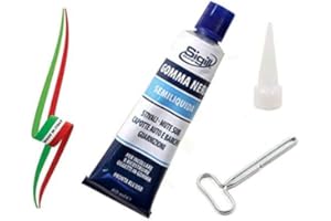 Sigill - Gomma Semiliquida Nera, Tubetto 60 ml in Blister, Sigillante Flessibile, Alta Tenuta, Resistente a Sole e Intemperie, Per Riparazioni su Gomma e Altri Materiali