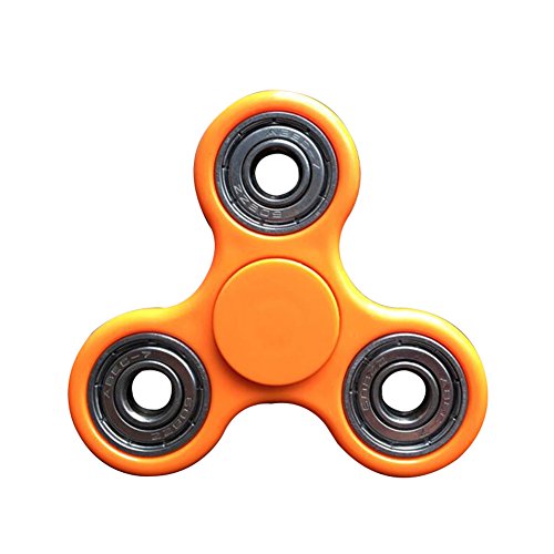 IKuaFly Fidget Hand Spinner Long Time Spin 4 Stainless Steel Bearings Luminous Green Glow in the Dark - Stress Relief Anxiety Ease (orange)