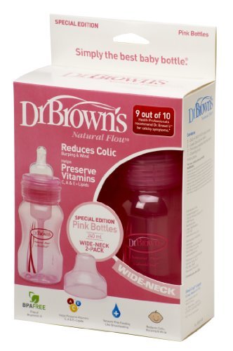 Exclusive Dr. Brown's Wide Bottles 8oz - Pink
