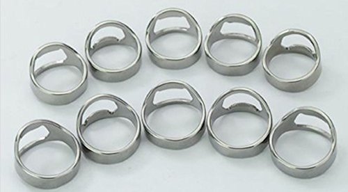 2 x Triscor Edelstahl Flaschenöffner Ring, rostfreier Stahl (22mm und 24mm) - 5
