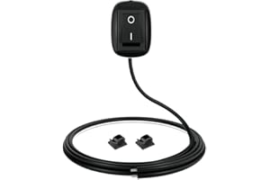 Gebildet 12V-230V/10A Interruttore a Pulsante Tipo Pasta Momentanea, Interruttore a Forma di Goccia D'acqua, Utilizzato per Fari Antinebbia, Luci al Neon, Barra Luminosa a LED (con Fermacavi)