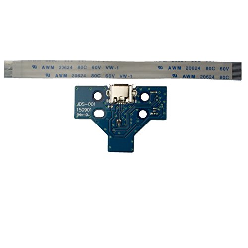 Preisvergleich Produktbild Micro USB Anschluss für PS4 Controller, Ersatzteil 14 Pin, inkl. Kabel