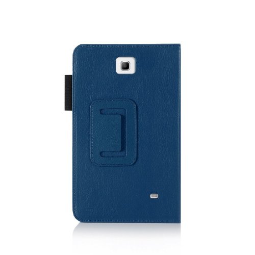 Invero® Premium Hülle Ledertasche umfasst Ständer Feature, Displayschutzfolie und Eingabestift Kugelschreiber für Samsung Galaxy Tab 4 7,0 Zoll SM T230 T231 (Blau / Blue) - 3