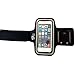 Produktbild Premium Sportarmband (schwarz) für Apple iPhone 6, 5S, 5, Samsung Galaxy S4 | Einstellbare, Nonslip, angenehm zu tragen | passt jedem Smartphone mit 13,2 cm Bildschirm