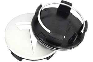 KOUNNENA 4 Stück Radnabenkappen Nabendeckel Felgendeckel Felgenkappen Radnabenabdeckung Radkappen 57mm Emblem Logo Abzeichen für Tesla Model S X 3 Y