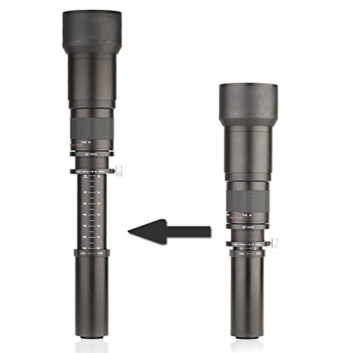 Andoer 650-1300mm F8.0-16 Ultra Telephoto Zoom Lens for Canon 550D 600D 650D 700D/ Rebel T2i T3i T4i T5i 5DIII 5DR 5DRS 70D 6D 60D 7D 7DII 1200D Camera