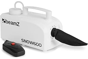 beamz Snow600 Snow Machine with Remote Control, Artificial Foam Snow Effect for Parties, Events, Winter Decorations, Professional Indoor and Outdoor Artificial Snow Machine