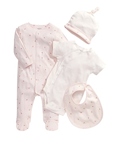 Mamas and Papas Baby-Girls 4 Piece GIft Clothing Set, Pink, 9-12 Months