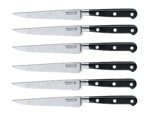 RICHARDSON SHEFFIELD Lot de 6 Couteaux à Steak en Argent Sabatier Trompette