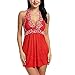Produktbild Sexy Dessous, Beikoard Frauen Spitze Dessous Nacht Mesh Wäsche transluzente Unterwäsche (Rot, L)