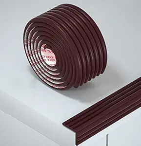 Dhruv Mart Child Safety Cushions Furniture Edge Guard Strip Strong Kids Protection Multi-Functional Cabinet,Refrigerator,Cupboard Chair Glass Table Protector (Brown, Strip B)