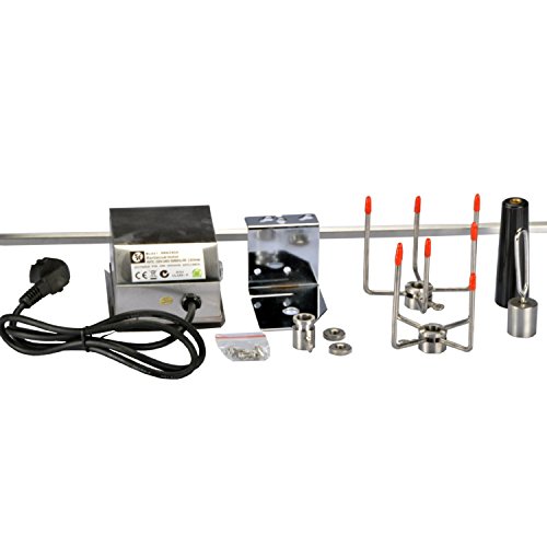 93cm verchromter Drehspieß Grillspieß für Gasgrill Grill mit Motor 220V / 8x8mm - 3