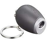  LED Uhr Projektion Wecker Mit Projection Mini SchlüSselanhäNger Kette SchlüSsel Lanyard Klein Digitale Uhren FüR Halloween Geschenk (Schwarz)