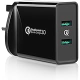UGREEN Quick Charge 3.0 USB Charger, 36W QC 3.0 Wall Charger Adapter FCP USB Fast Charge iPhone X 8, ipad, Samsung S9 S9+ S8 S8+ S7, Huawei Mate 10 P10, Oneplus 5T, Nexus 5X 6P etc