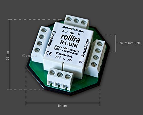 Trennrelais R1-UNI (2 Motore) für Rolladenmotor Jalousiemotor Einzelsteuerung / Zentralsteuerung / Gruppensteuerung - 4