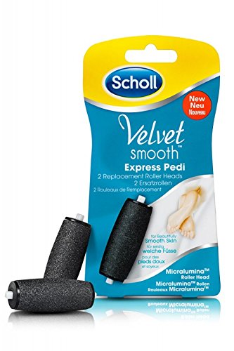 Scholl Velvet Smooth Express Pedi inkl. 2 Ersatzrollen – Elektrischer Hornhautentferner Original, Geschenkset - 2