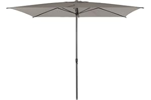 Hespéride - Parasol droit rectangulaire loompa ardoise 3x2m en aluminium
