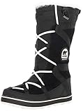 winterstiefel damen wasserdicht test Vorgeformte Gummi-Außensohle Sorel Damen Glacy Explorer Stiefel, schwarz, Größe: 38