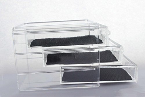 Feibrand Organizer mit 3 Klein Schubladen für Kosmetik Makeup und Büromaterialien - 2