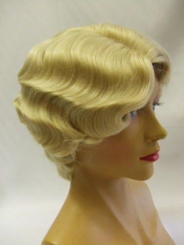 1920's / 1930's Finger Wave Wig - 613 - Platinum Blonde
