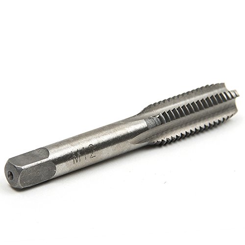 Fortag 7 tlg HSS Gewindebohrer metrischer Gewindeschneidsatz Maschinengewindebohrer Handgewindebohrer Maschinenspirale Handhahn Bohrer Satz M3-M12 - 6