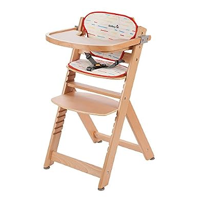 Safety 1st Chaise Haute Timba avec coussin Natural / Red Lines