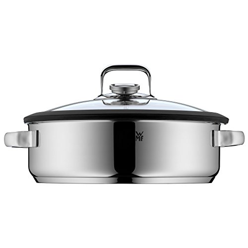 WMF Vitalis Dampfgarer rund Ø 28 cm ca. 5l Glasdeckel mit Silikonrand und Thermometer Aroma Garblech Cromargan Edelstahl poliert induktionsgeeignet spülmaschinengeeignet - 2