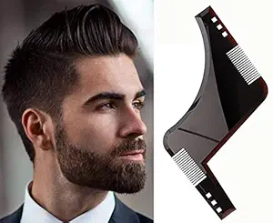 TRENJASU Beard Comb Shaper Tool For Men And Boys | Home And Salon | Use Men Beard Accessories | Black Pack of 1