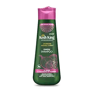Kesh King Ayurvedic Onion Shampoo|Hair Growth Shampoo| Hair Fall Control | Reduces Split Ends & Frizz |Repairs Dry & Damaged Hair | With the goodness of Onion, Amla, and Bhringraj for soft, silky and smooth hair? - 300 ml