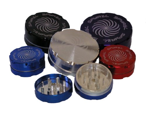 Spyräl Grinder mit Shark Teeth - Innen Silber - 2 Part - Diverse Farben - Spyral Grinder / Pollinator