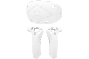 HMHAMA Ensemble de housses de protection pour manette de réalité virtuelle et casque compatibles avec PS VR2, coque de protection en silicone épais doux pour accessoires VR