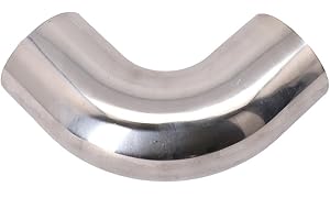 EAWFGTUW Gomito multiuso in acciaio inox a 90 gradi, curva mandrino, sistemi di scarico automobilistici (51 mm)