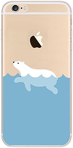 For iPhone 6 Case,iPhone 6S case, Ruirs Nice Colorful Printing Marine Animal transparent Ultrathin Soft TPU phone case for iPhone 6/6S (Polar Bear 4.7inch)