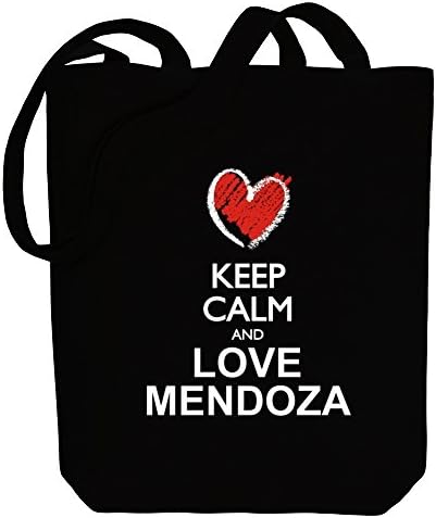 Idakoos Keep calm and love Mendoza chalk style - Last Names - Canvas Tote Bag